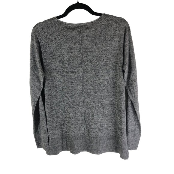 Apt. 9 Womens V-Neck Gray Sweater Petite Size M - Picture 2 of 5
